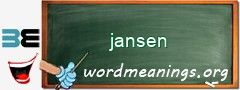 WordMeaning blackboard for jansen